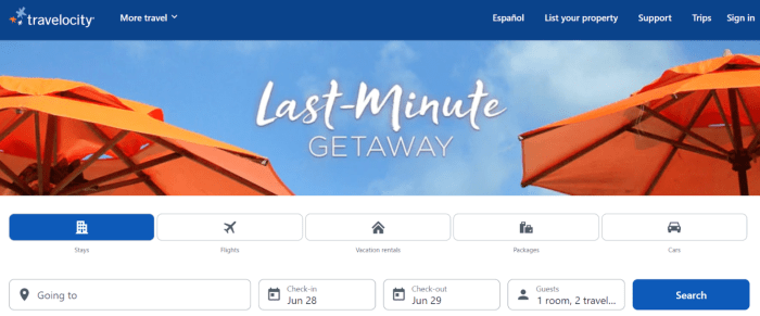 Last-minute hotel bookings